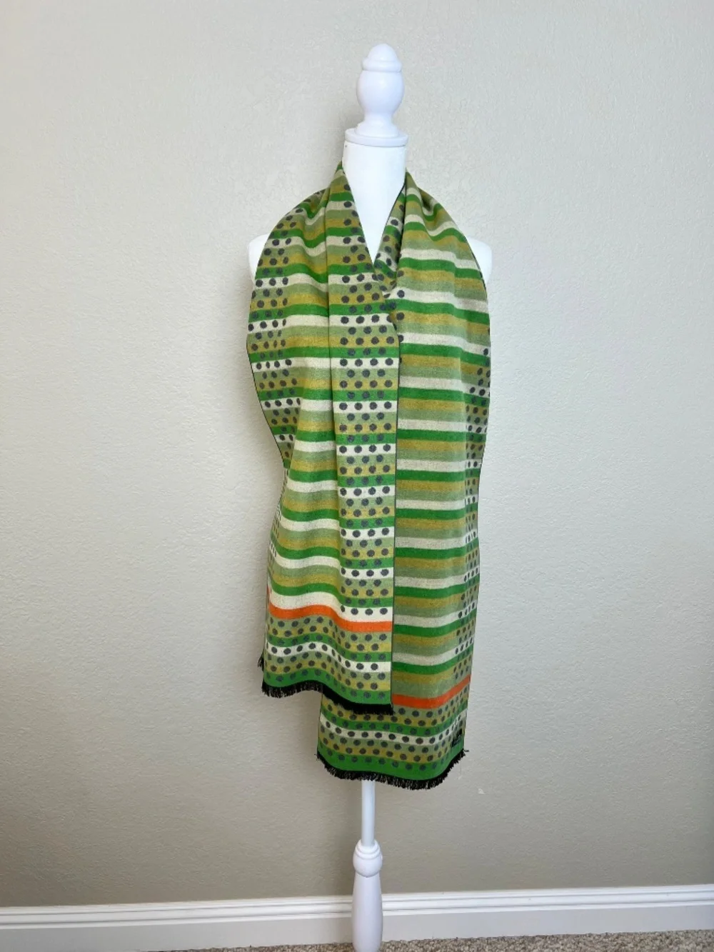*FIRM PRICE* NWT - Chelsey by Joseph Reversible Silk Stripes and Polka Dot Scarf